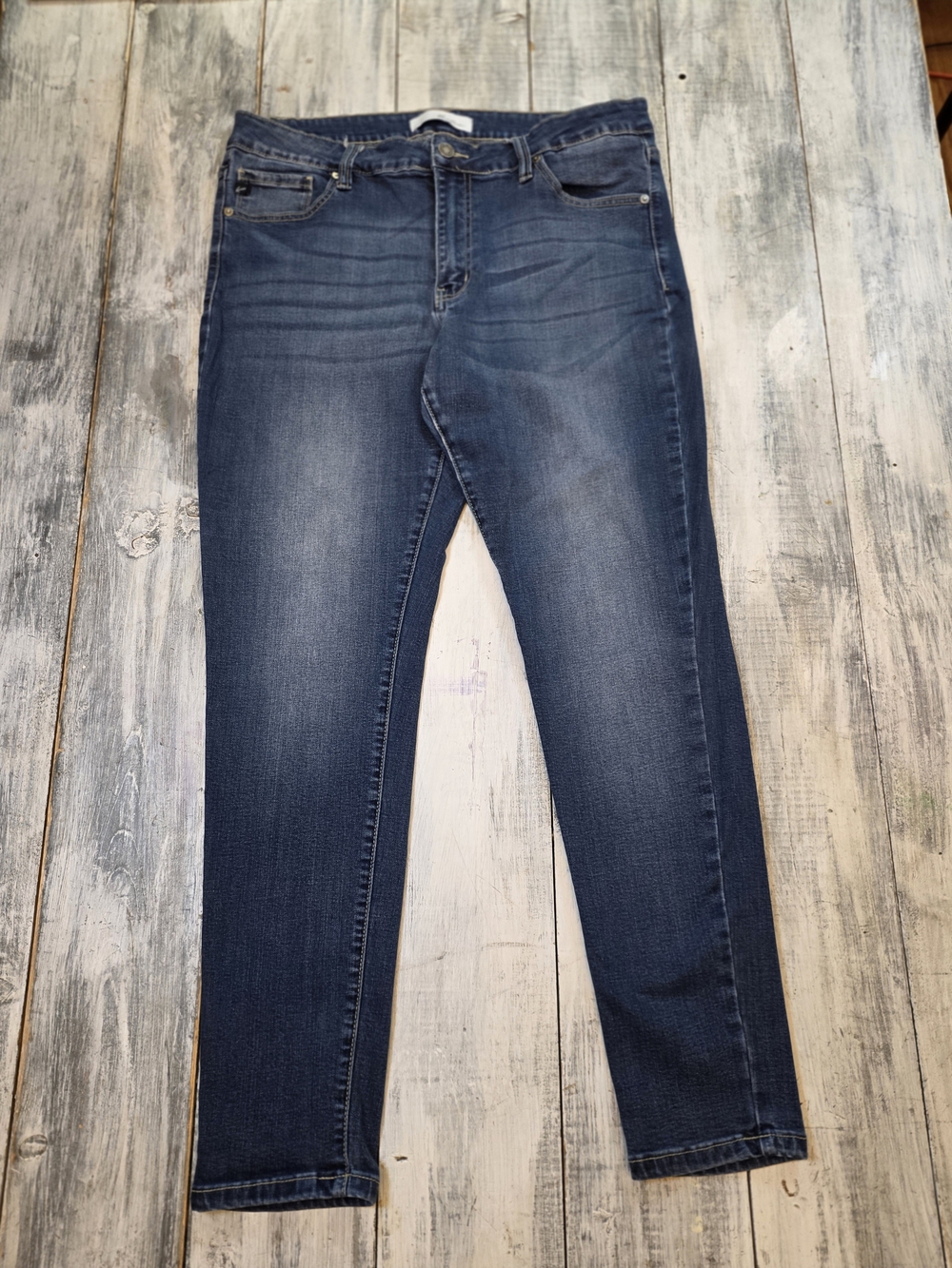 KanCan Women's Mid Rise Dark Blue Skinny Jeans sz XL